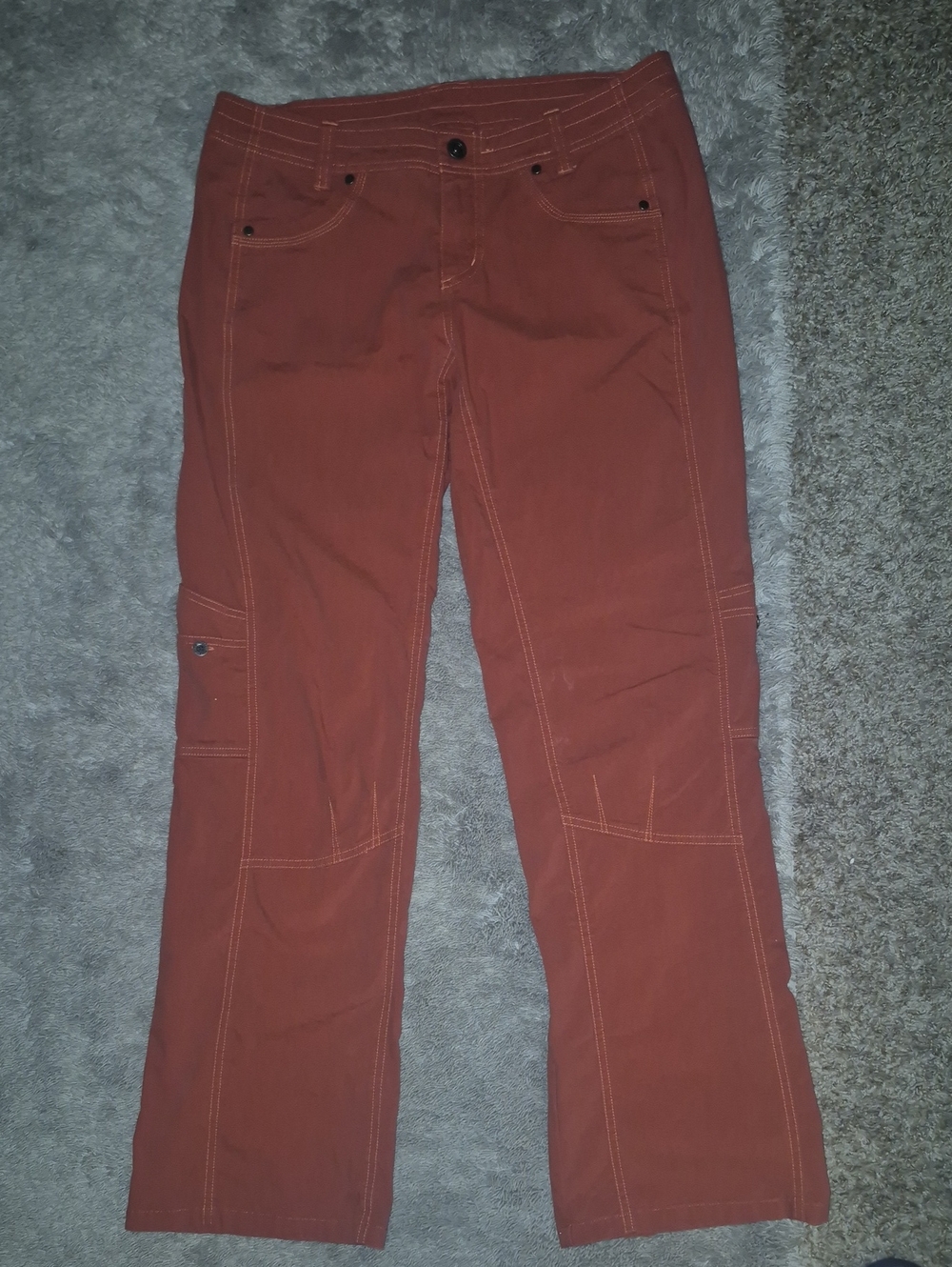 Women’s Kuhl Cargo Jeans - Size 12, Red Color
